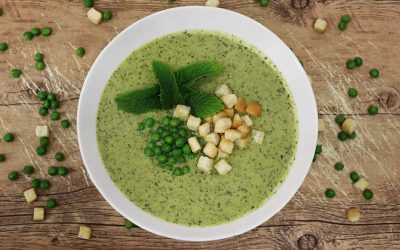 Erbsen Minze Suppe (vegan)